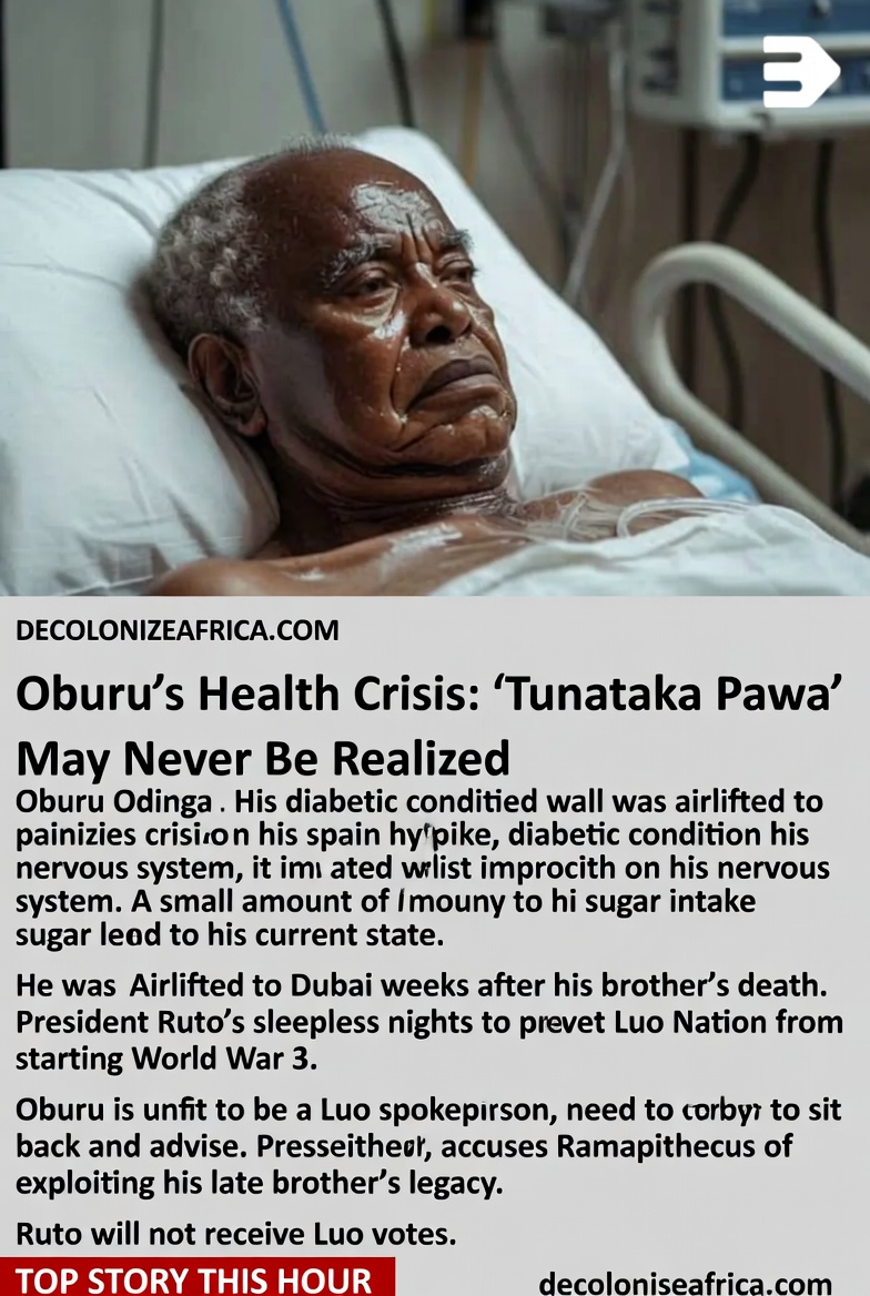 Oburu&rsquo;s Health Crisis: &lsquo;Tunataka Pawa&rsquo; May Never Be Realized